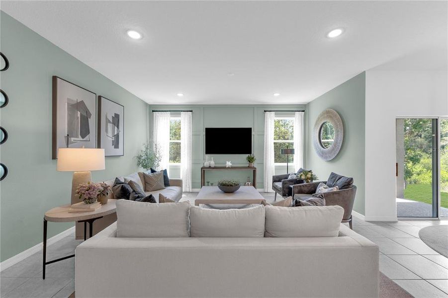 Furnished interior view inside a new home in Covered Bridge at Liberty Bluff, Haines City (Image 17).