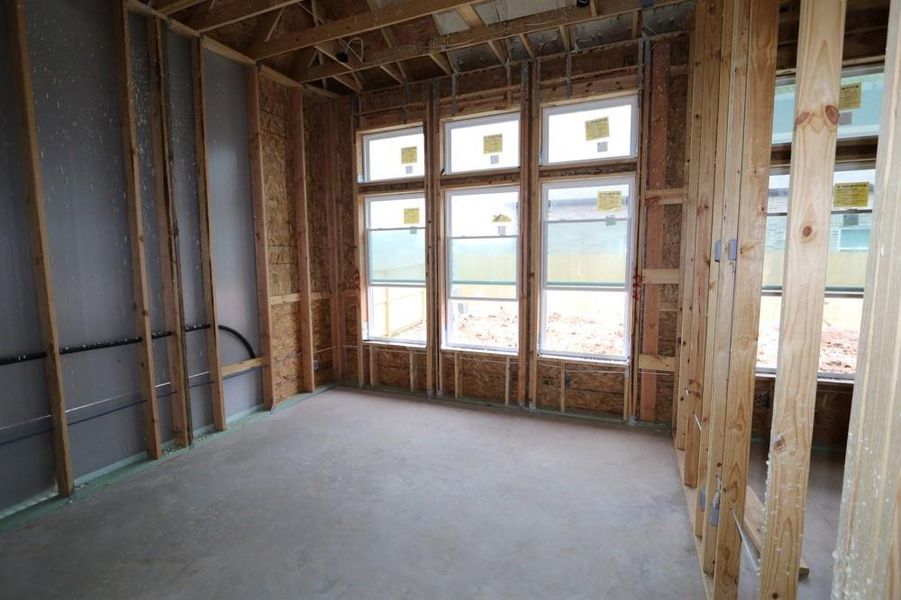 In-progress construction of a new home in Harvest Green 45', Richmond, TX (Image 5).