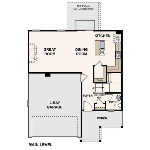 2D floor plan layout for the Jay by Century Communities in The Haven Collection at Windler, Aurora, CO (Image 3).