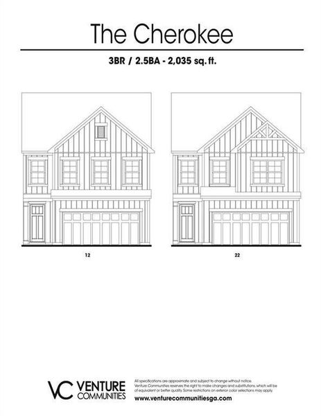 Exterior rendering of this home design in , Calhoun, GA (Image 3).