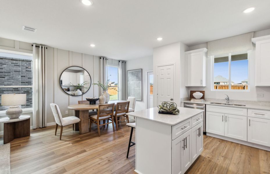 View of gathering room from kitchen