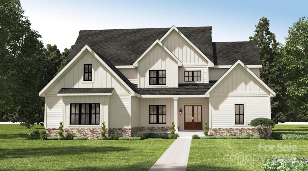 Front exterior of a new home in , Troutman, NC, highlighting curb appeal (Image 23).