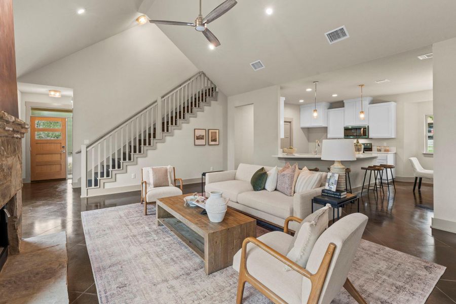 Furnished interior view inside a new home in , Dripping Springs (Image 10).