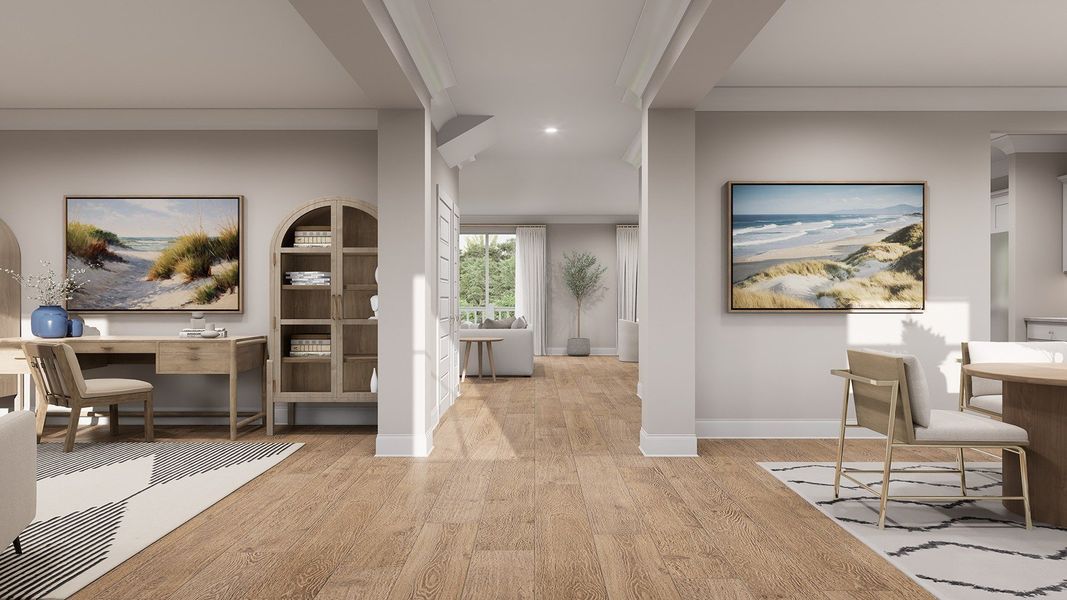 Representative furnished interior of a home built from the BARLOW by D.R. Horton in Rivers Reach, Yemassee (Image 23). Representative furnished interior of a home built from the BARLOW by D.R. Horton in Rivers Reach, Yemassee (Image 23).