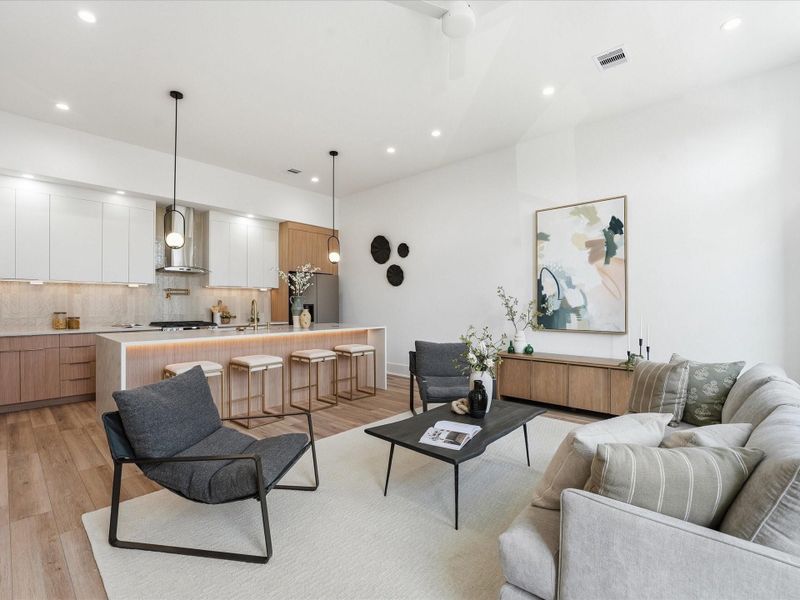 Furnished interior view inside a new home in , Houston (Image 9).