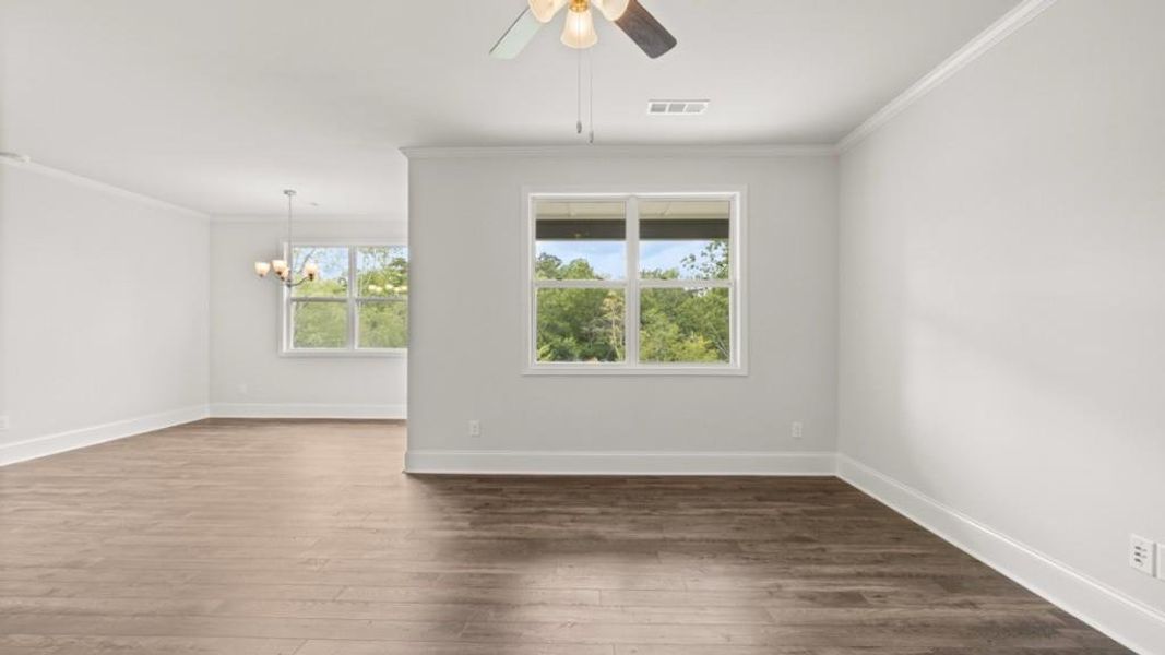 Spacious, unfurnished interior of a new home in Hamptons at Riverwood North, Dallas (Image 17).