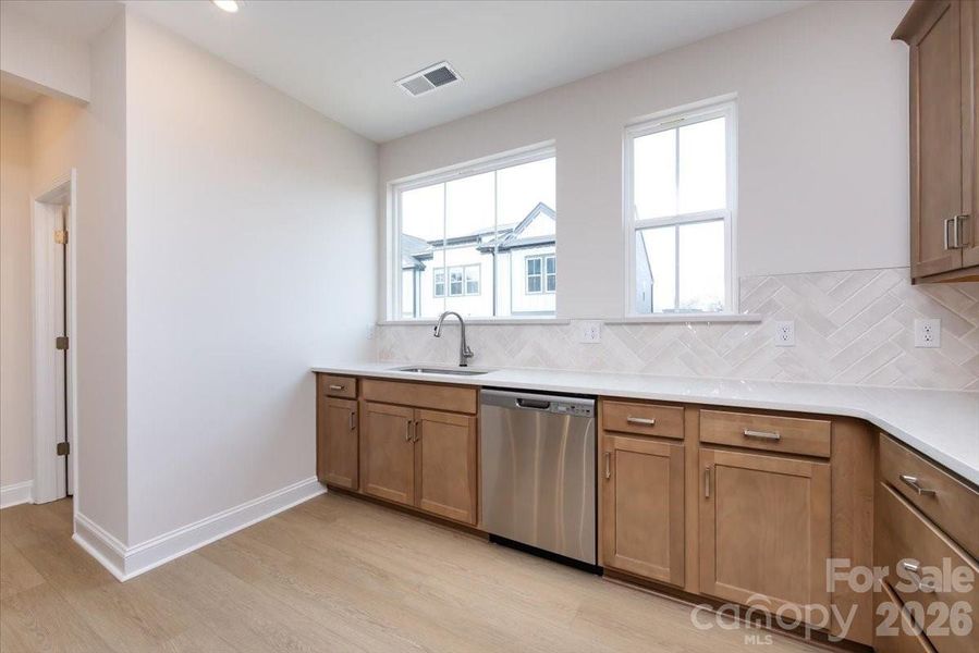 Gourmet Kitchen with Large Sink facing the Window
