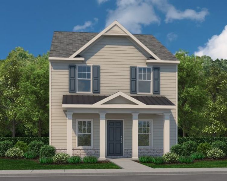 Representative exterior photo of a completed home built from the Grant by Piedmont Residential in Magnolia Trace, Flowery Branch, GA (Image 5).