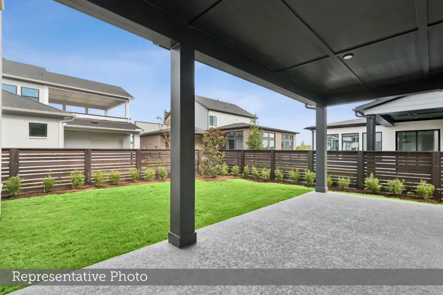 Exterior details and patio area of a home in Easthaven at Bridgeland Central - Horizon Collection, Cypress (Image 3).