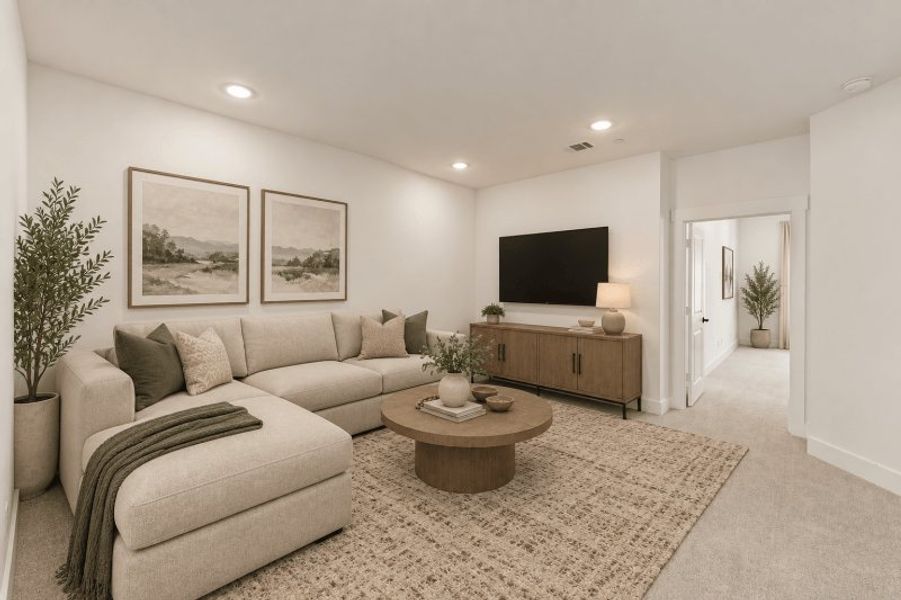 Furnished interior view inside a new home in Mosaic, Prosper (Image 11). Furnished interior view inside a new home in Mosaic, Prosper (Image 11).