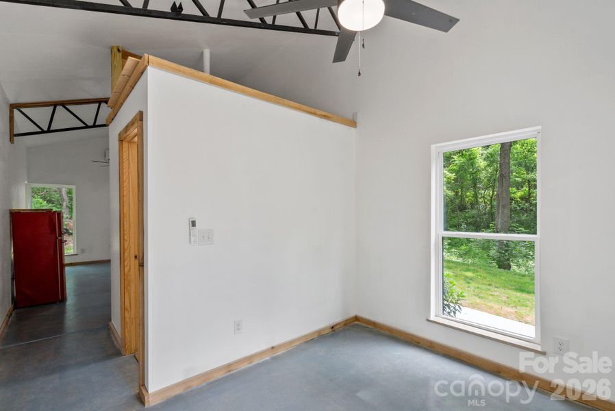 storage above bathroom