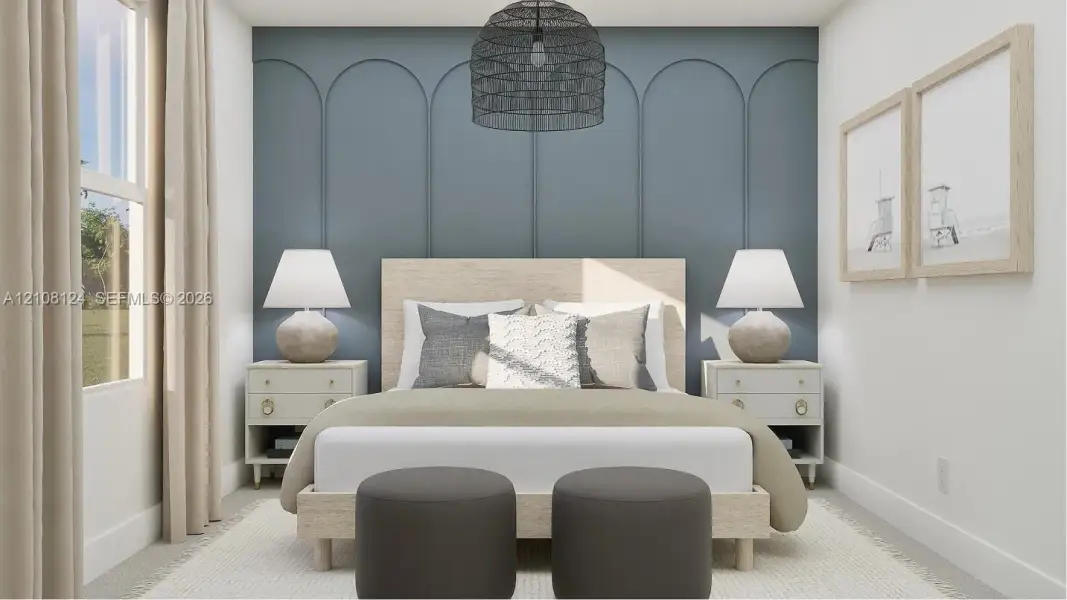 Furnished interior view inside a new home in , Miami (Image 7).