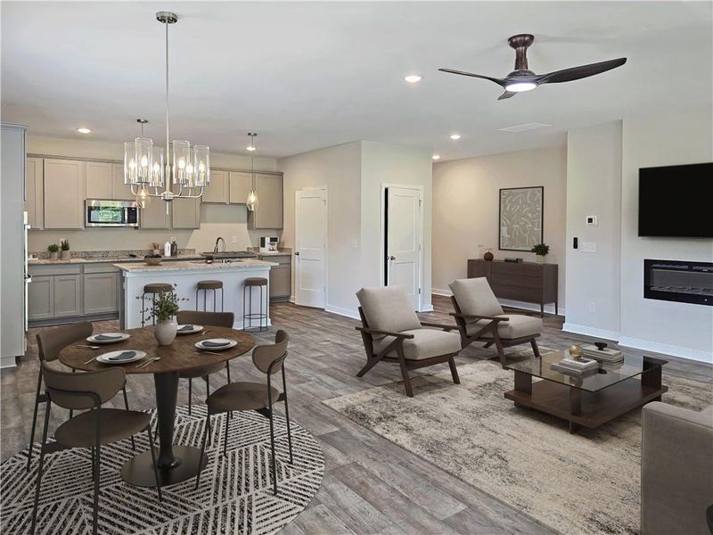 Furnished interior view inside a new home in Southern Hills, McDonough (Image 7).