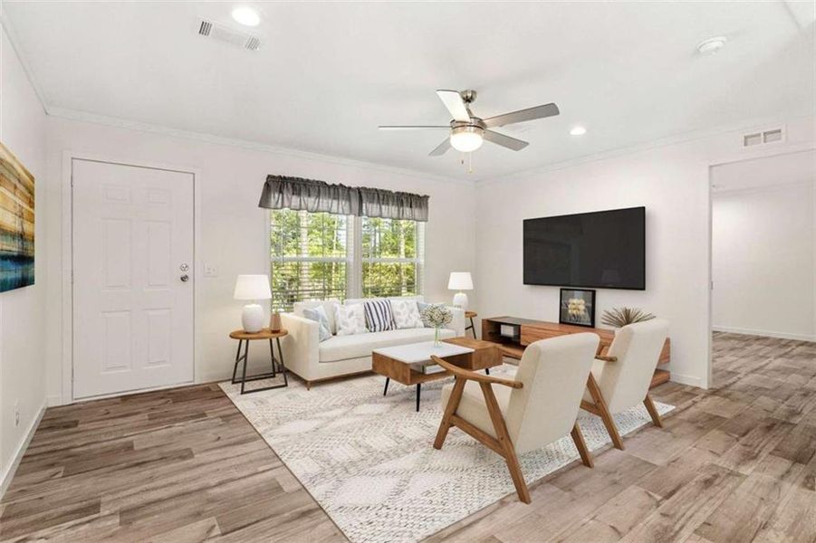 Furnished interior view inside a new home in , Eatonton (Image 3).