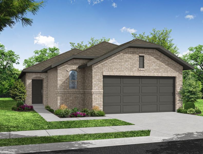 Representative exterior photo of a completed home built from the Rowan by Impression Homes in Bryant Farms, Melissa, TX (Image 1). Representative exterior photo of a completed home built from the Rowan by Impression Homes in Bryant Farms, Melissa, TX (Image 1).