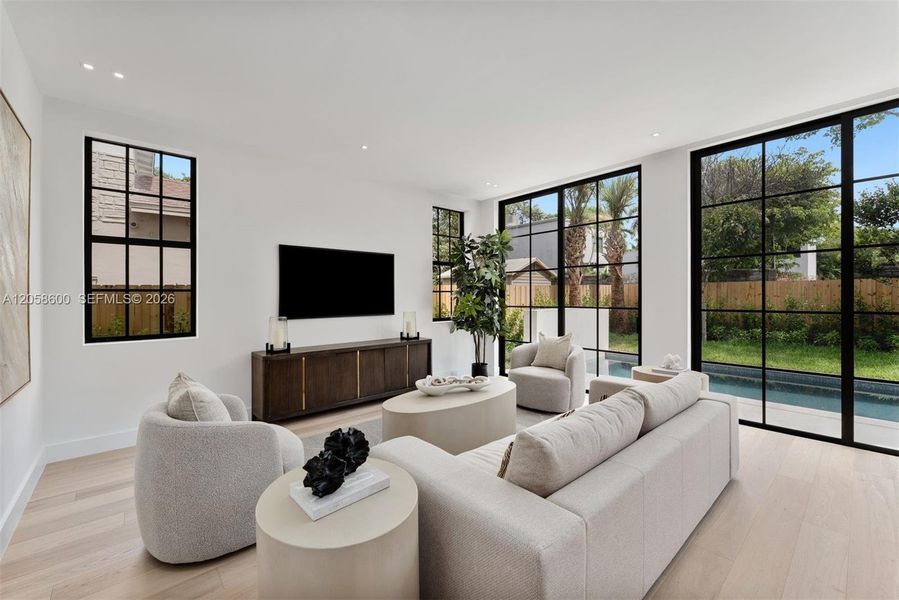 Furnished interior view inside a new home in , Miami (Image 8).