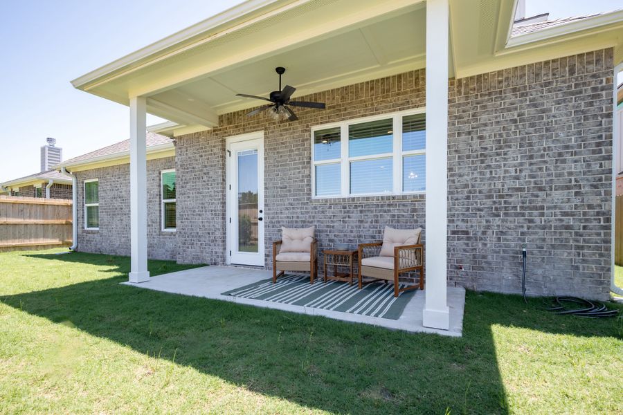 Furnished interior view inside a new home in Greens Prairie Reserve, College Station (Image 35).