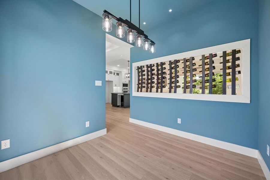 Formal dining room with no virtual staging.