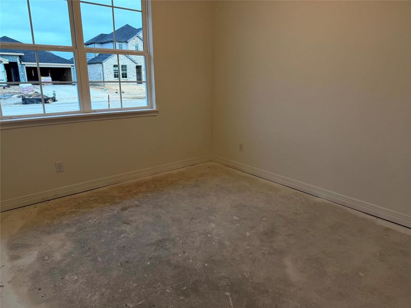 Construction progress - bedroom