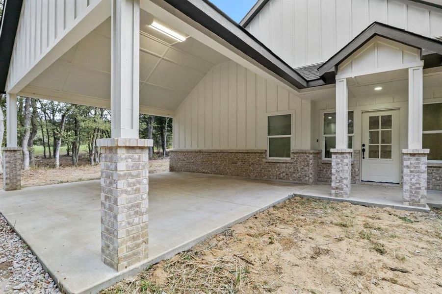 Exterior details and patio area of a home in , Purdon (Image 16). Exterior details and patio area of a home in , Purdon (Image 16).