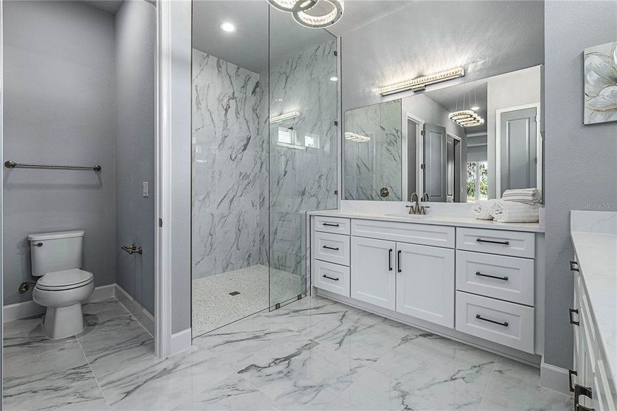 Walk-in Tile to Ceiling Shower Walk-in Tile to Ceiling Shower