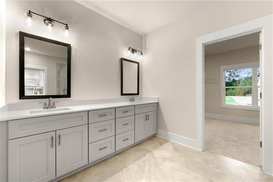 Furnished interior view inside a new home in Steeplechase, Hoschton (Image 11).
