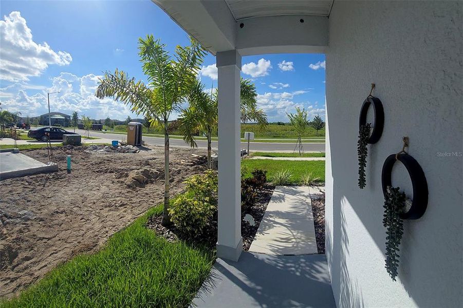 Exterior details and patio area of a home in Hammock Reserve, Haines City (Image 4).