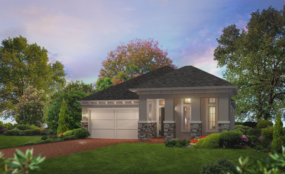 Representative exterior photo of a completed home built from the Aiden by ICI Homes in Woodhaven, Port Orange, FL (Image 2).