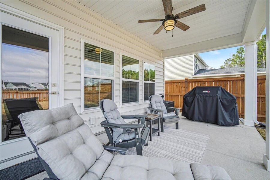 Exterior details and patio area of a home in Heron's Walk at Summers Corner, Summerville (Image 3).