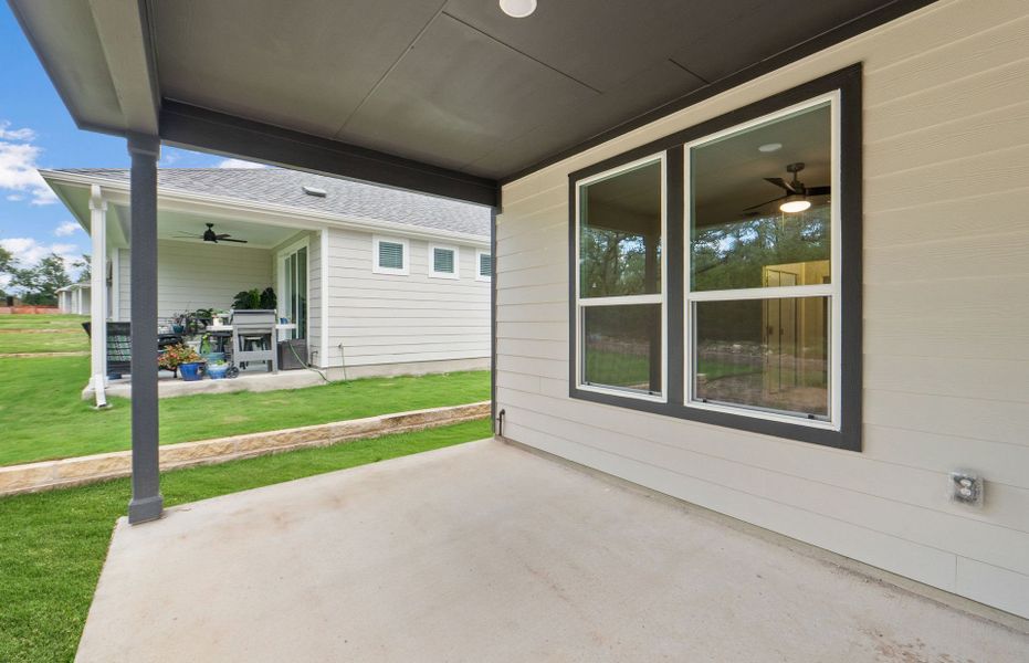 Exterior details and patio area of a home in Sun City Texas, Georgetown (Image 24).
