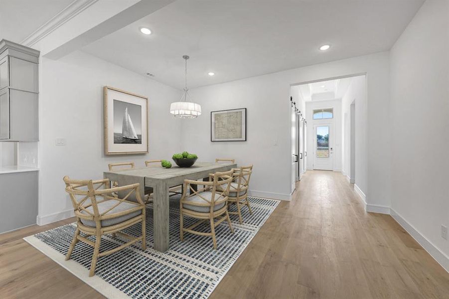 Furnished interior view inside a new home in Sterling Greene, Arlington (Image 30). Furnished interior view inside a new home in Sterling Greene, Arlington (Image 30).