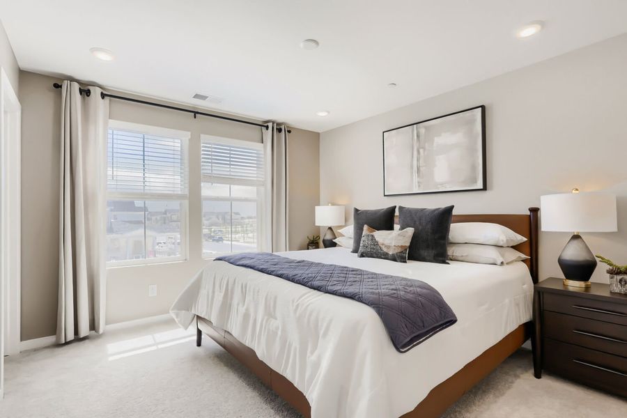 Representative furnished interior of a home built from the Novella One by Brookfield Residential in Barefoot, Firestone (Image 11).