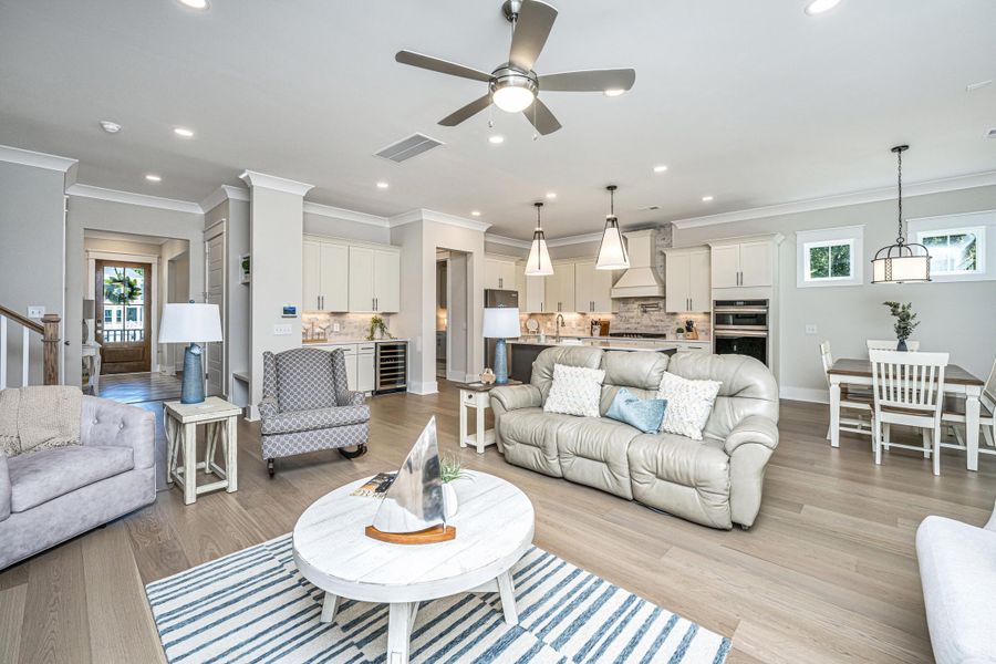 Furnished interior view inside a new home in Overlook at Copahee Sound, Awendaw (Image 52).