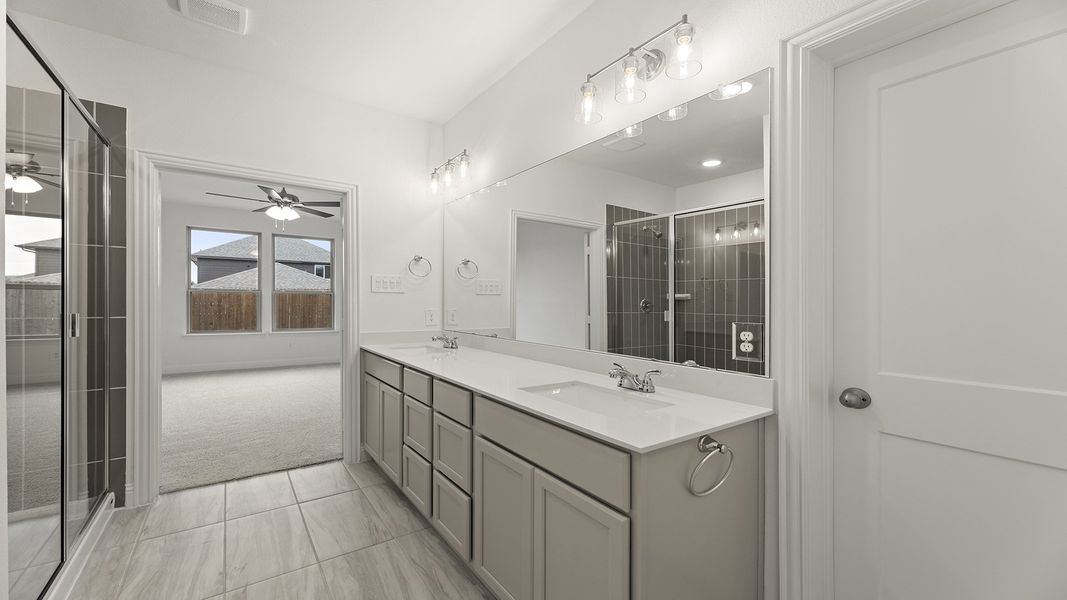 Furnished interior view inside a new home in Keeneland 40s, Aubrey (Image 13).