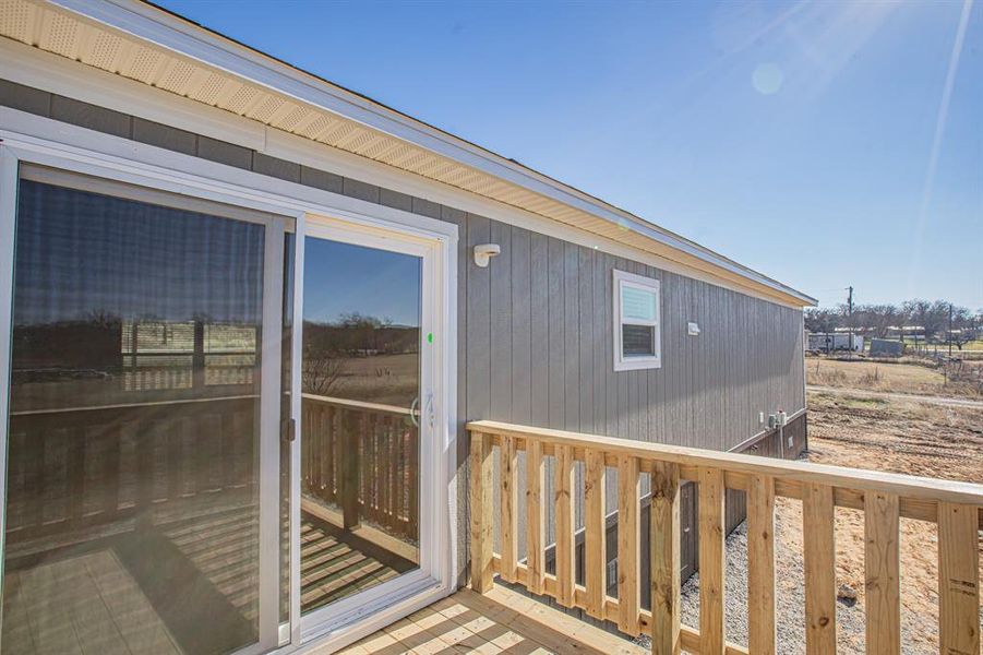 Exterior details and patio area of a home in , Springtown (Image 14).