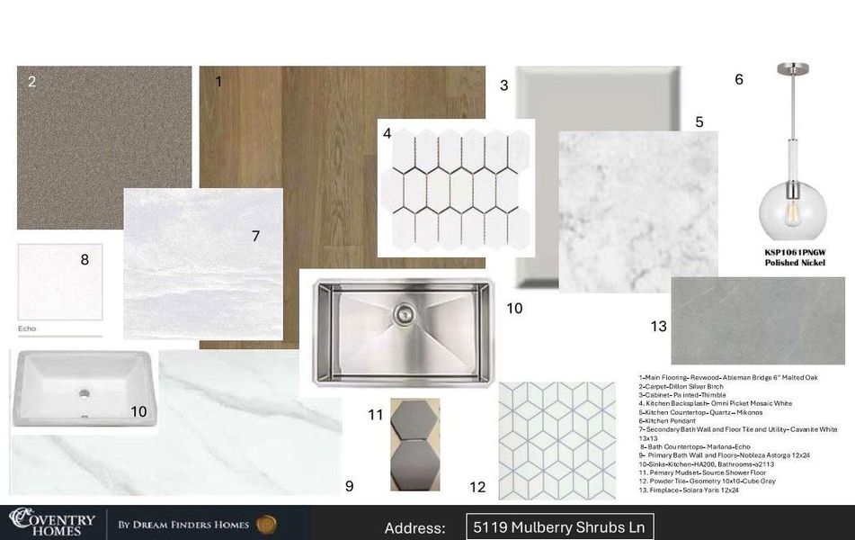 Sample of building materials used in homes in Pomona, Manvel (Image 4).