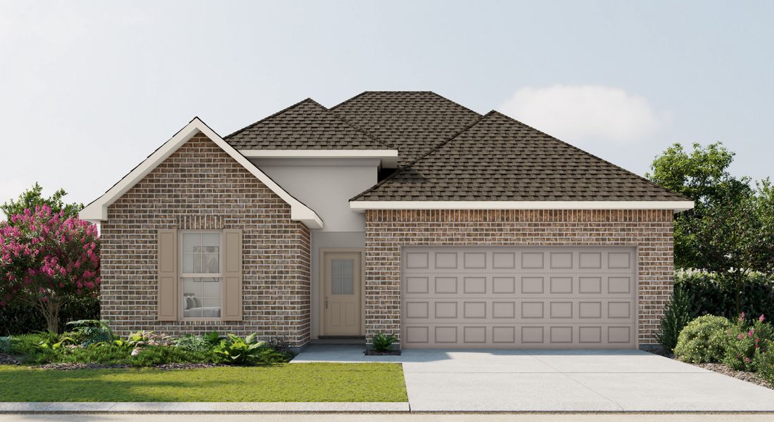 Front exterior of a new home in Sentinel Ridge, Pace, FL, highlighting curb appeal (Image 1).