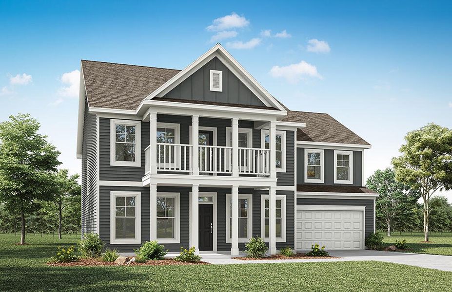 Representative exterior photo of a completed home built from the Colfax by Eastwood Homes in The Enclave at Laurelbrook, Sherrills Ford, NC (Image 9).
