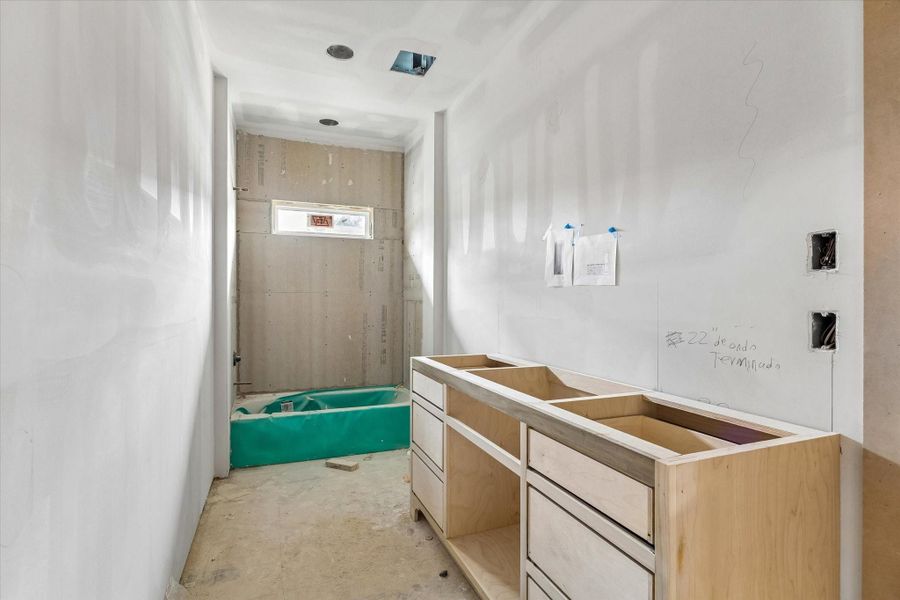 SECONDARY BATHROOM - *Current construction as of 4/14/2026* SECONDARY BATHROOM - *Current construction as of 4/14/2026*
