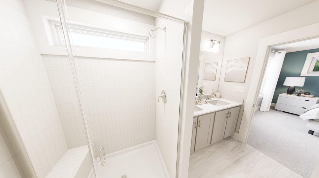 Representative furnished interior of a home built from the Unexpected Compliment by Garman Homes in McConnell Ridge, McLeansville (Image 6).