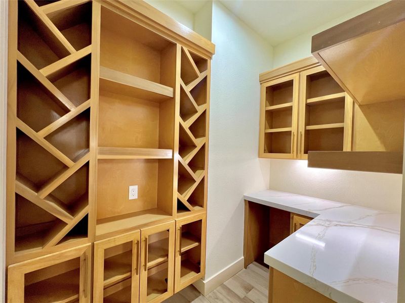 Wine Bar with Quartz counter top and Tons of space.