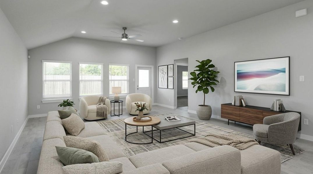 Virtually Staged - Living Room. Sample photo of completed home with similar floor plan. Actual colors and selections may vary. Virtually Staged - Living Room. Sample photo of completed home with similar floor plan. Actual colors and selections may vary.