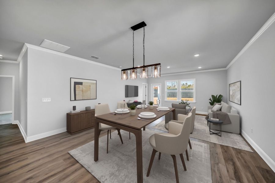 Furnished interior view inside a new home in Monroe Preserve, Chapin (Image 10).