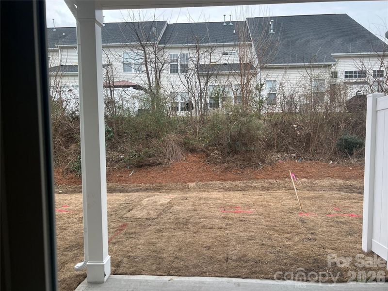 Rear covered porch on Homesite 200