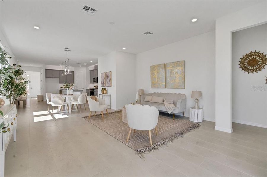 Furnished interior view inside a new home in Creekside Run at Babcock Ranch, Punta Gorda (Image 17).