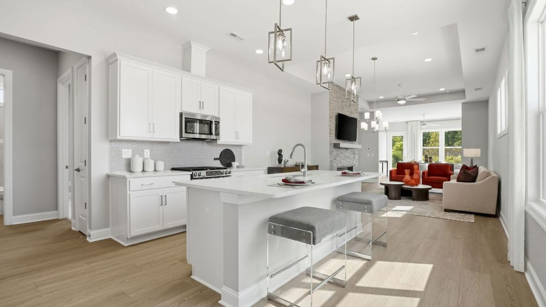 Furnished interior view inside a new home in Cresswind at Rocky River, Locust (Image 5).