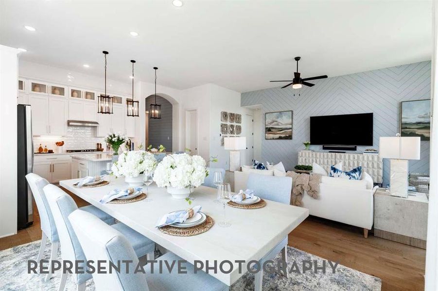 Furnished interior view inside a new home in Tavolo Park, Fort Worth (Image 9). Furnished interior view inside a new home in Tavolo Park, Fort Worth (Image 9).