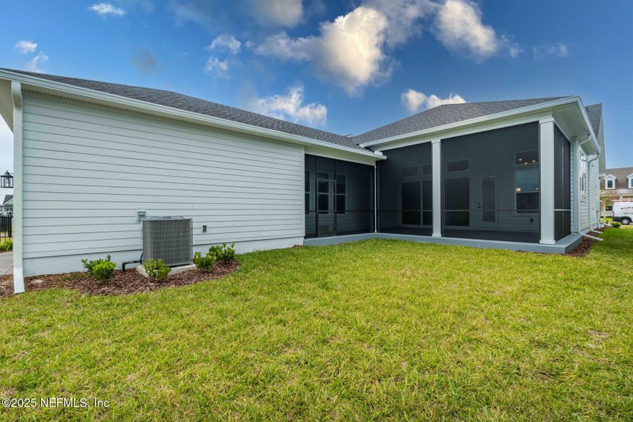 Exterior details and patio area of a home in Seven Pines 50' Rear Entry, Jacksonville (Image 40).