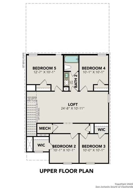 2D floor plan layout of this home in Agave, San Antonio, TX (Image 7).