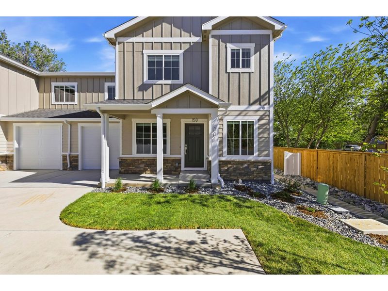 Front exterior of a new home in , Loveland, CO, highlighting curb appeal (Image 20).